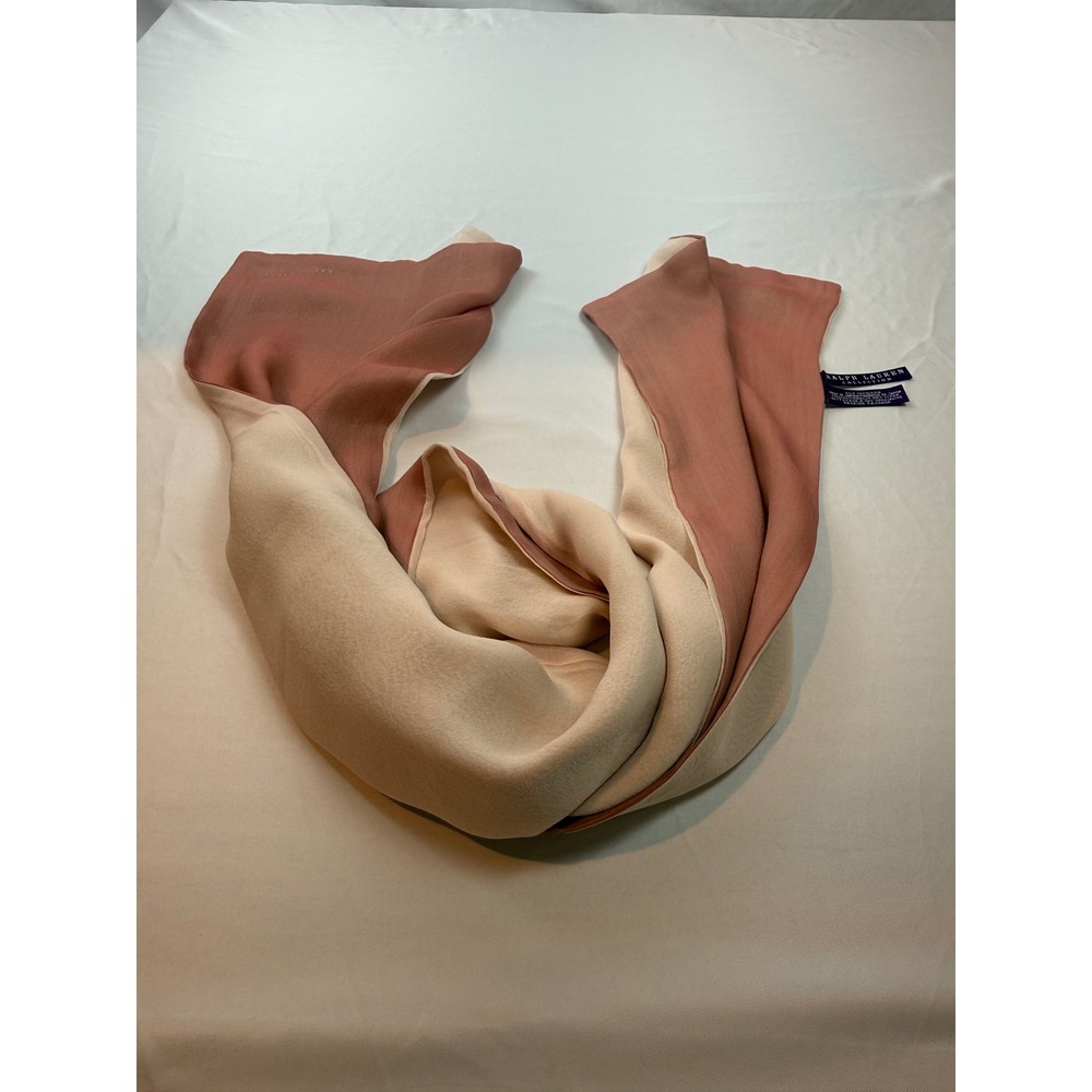 Ralph Lauren Collection Purple Label Silk Scarf Pink Cream Made in Japan - Picture 14 of 14